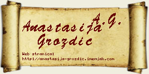 Anastasija Grozdić vizit kartica